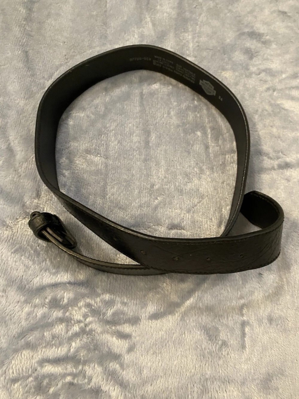 Harley Davidson Black Leather Belt Without Buckle Size 34 Men’s
